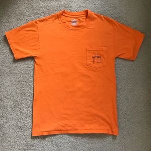 Guy Harvey orange pocket t-shirt